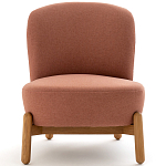 Кресло на деревянных ножках Olguin Pink Chair варинант исполнения - 2 | Loft Concept в Грозном