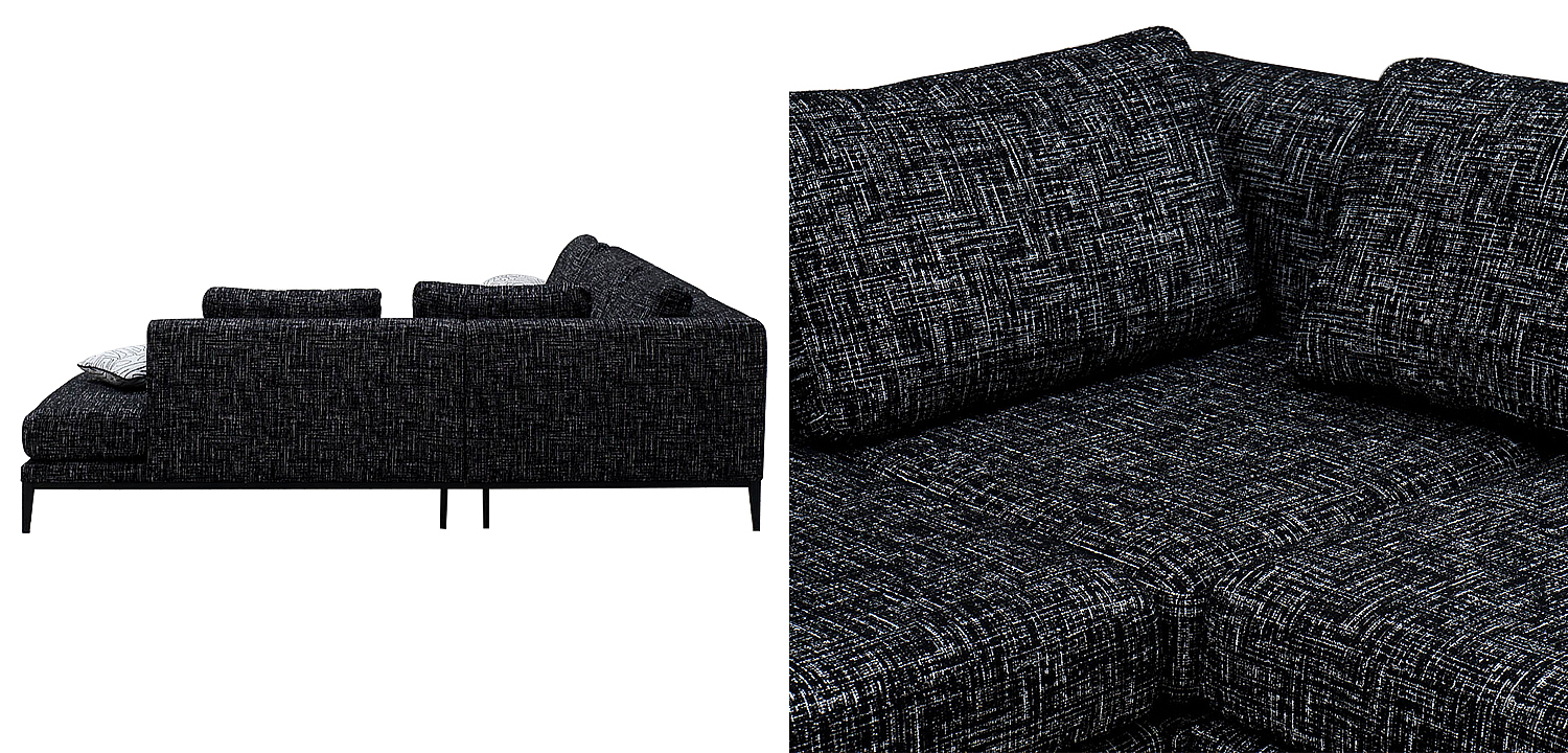 Угловой диван Ferguson Sofa Black Угловой диван Ferguson Sofa Black - Loft-Concept в Грозном