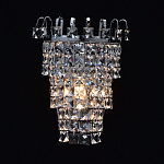 Бра настенное цвета хром с прозрачными квадратными хрустальными подвесками Crystal Regena варинант исполнения - 2 | Loft Concept в Грозном