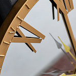 Часы настенные зеркальные с золотым металлическим циферблатом Mirror Tower Clock варинант исполнения - 2 | Loft Concept в Грозном