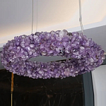 Люстра кргулая из фиолетового хрустального камня Purple Diamond варинант исполнения - 3 | Loft Concept в Грозном