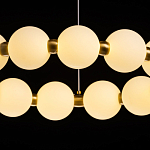 Люстра круглая с матовыми белыми шарами PEARLS Suspension варинант исполнения - 7 | Loft Concept в Грозном