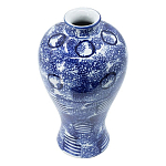 Ваза из фарфора сине-белого цвета Blue & White Ornament  варинант исполнения - 1 | Loft Concept в Грозном