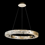 Люстра золотая в форме кольца с мозаичным хрустальным оформлением Sparks of Crystal варинант исполнения - 3 | Loft Concept в Грозном