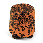 Пуф Wakonda Terracotta Tiger Mountain с Круглыми ножками  варинант исполнения - 2 | Loft Concept в Грозном