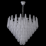 Люстра с подвесками из рифленного стекла в форме капель Textured Glass Chandelier варинант исполнения - 8 | Loft Concept в Грозном