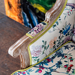 Диван из натурального бука бежевый с изображением птиц и цветов Beige Green Chinoiserie Garden Sofa варинант исполнения - 5 | Loft Concept в Грозном