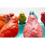 Декоративное дизайнерское блюдо разноцветные попугаи  варинант исполнения - 3 | Loft Concept в Грозном