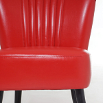 Кресло с обивкой из эко-кожи Harper Armchair Red варинант исполнения - 6 | Loft Concept в Грозном