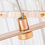 Люстра подвесная круглая с прозрачными хрустальными трубками и золотистым каркасом Диаметр 44 см Hexagon Tube Light варинант исполнения - 4 | Loft Concept в Грозном