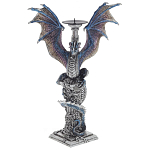 Подсвечник в виде Дракона Grey Blue Dragon Candlestick варинант исполнения - 1 | Loft Concept в Грозном