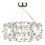 Люстра с тонкой металлической конструкцией цвета золото Quasar варинант исполнения - 3 | Loft Concept в Грозном