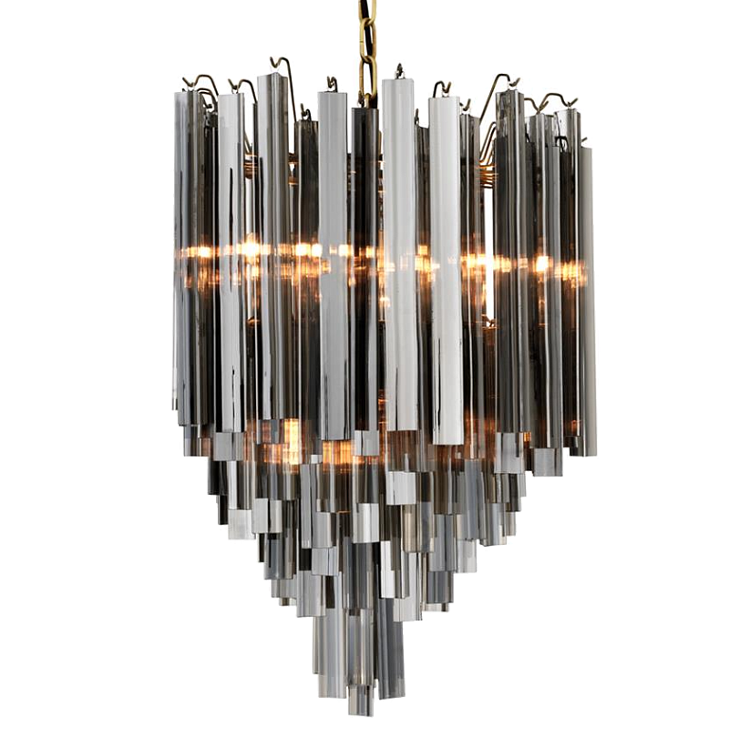 Люстра Chandelier Salerno Латунь Стекло Смок Люстра Chandelier Salerno Латунь Стекло Смок в Грозном | Loft Concept