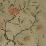 Обои ручная роспись Gustavian Tree of Life Special Colourway on brown Williamsburg варинант исполнения - 1 | Loft Concept в Грозном