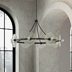 Люстра круглая с литыми стеклянными дисками Olympe Glass Chandelier варинант исполнения - 5 | Loft Concept в Грозном