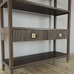 Стеллаж с двумя ящиками Elsa Dreams Walnut варинант исполнения - 2 | Loft Concept в Грозном