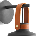 Черное матовое бра с декором под кожу Chestery варинант исполнения - 3 | Loft Concept в Грозном