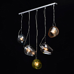 Люстра линейная с 5-ю разноцветными стеклянными плафонами Kaleido варинант исполнения - 3 | Loft Concept в Грозном