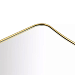 Зеркало золотистое с закруглёнными углами Thin Frame варинант исполнения - 2 | Loft Concept в Грозном