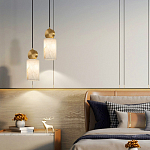 Подвесной светильник светодиодный с цилиндрическим плафоном Stone Helios варинант исполнения - 4 | Loft Concept в Грозном