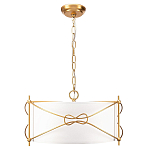 Люстра в форме цилиндра с белым тканевым абажуром Simple Knot варинант исполнения - 1 | Loft Concept в Грозном