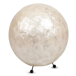 Настольная лампа из перламутра на металлическом каркасе Indonesian Egg варинант исполнения - 1 | Loft Concept в Грозном