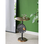 Столик приставной с абстрактным основанием и акцентом в виде золотистого диска Heavenly Space варинант исполнения - 6 | Loft Concept в Грозном