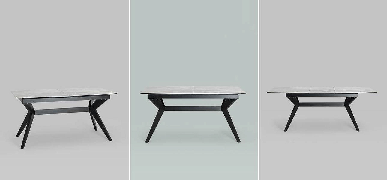 Обеденный стол Akseldor Ceramics столешница серый мрамор - Loft-Concept в Грозном