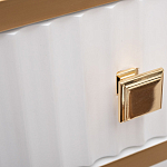 Консоль с ящиком белая с золотом Textured White Console with Gold варинант исполнения - 4 | Loft Concept в Грозном