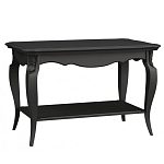 Стол журнальный черный из массива бука с полкой в стиле прованс Black Provence варинант исполнения - 1 | Loft Concept в Грозном
