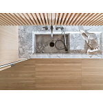 Кухонный гарнитур из камня и дерева с раздвижными дверцами TIVALÌ 2.0 Dada Engenereed Kitchen варинант исполнения - 8 | Loft Concept в Грозном