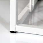 Пуф квадратный фиолетовый велюр на белом металлическом основании Celeste Purple варинант исполнения - 4 | Loft Concept в Грозном