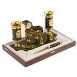 Настольный письменный набор из нефрита с ножом для бумаг в подарочной коробке Maecenas варинант исполнения - 3 | Loft Concept в Грозном