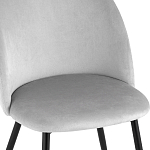 Мягкий стул в сером велюре Miruna Chair варинант исполнения - 7 | Loft Concept в Грозном