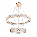 Люстра с 2-мя кольцами с текстурным природным рисунком IceFlame варинант исполнения - 1 | Loft Concept в Грозном