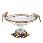Чаша стеклянная с фигурками разноцветных попугаев на ободке 41 Eden Garden варинант исполнения - 1 | Loft Concept в Грозном