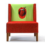 FUN Armchair "Chili Pepper" Red Дизайнерское кресло с цветным принтом варинант исполнения - 1 | Loft Concept в Грозном