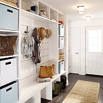 Потолочный светильник для ванных комнат со стеклянным плафоном и одной лампой Hinkley варинант исполнения - 2 | Loft Concept в Грозном