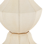 Настольная лампа с фактурным конусовидным абажуром и кожаным каркасом Malifis варинант исполнения - 1 | Loft Concept в Грозном