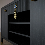 Комод-буфет Elsa Dreams Black с открытыми полками   варинант исполнения - 7 | Loft Concept в Грозном