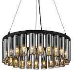 Люстра со стеклянными цилиндрическими плафонами Luminous Cylinders Smoky Round варинант исполнения - 1 | Loft Concept в Грозном