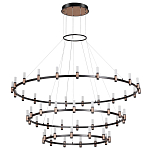 Люстра подвесная с тремя круглыми ярусами и цилиндрическими плафонами Arnaut Light варинант исполнения - 2 | Loft Concept в Грозном