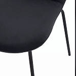 Стул черный с обивкой из велюра Black Archie Chair варинант исполнения - 6 | Loft Concept в Грозном