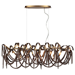 Люстра подвесная линейная с переплетенными металлическими лентами и цепочками Atlantis Chain варинант исполнения - 4 | Loft Concept в Грозном