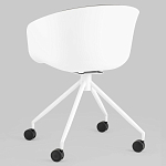 Офисное кресло из пластика с мягким сиденьем Eggshell Grey варинант исполнения - 6 | Loft Concept в Грозном