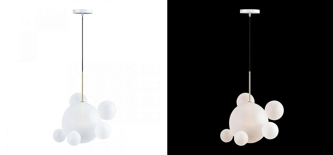 Светильник Giopato & Coombes Bollr Pendant 6 BUBBLE LAMP матовое белое стекло Светильник Giopato & Coombes Bollr Pendant 6 BUBBLE LAMP матовое белое стекло - Loft-Concept в Грозном