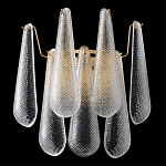Бра с подвесками из рифленного стекла в форме капель Textured Glass варинант исполнения - 3 | Loft Concept в Грозном