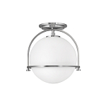 Потолочный светильник с плафоном в форме белого матового шара Hinkley варинант исполнения - 7 | Loft Concept в Грозном