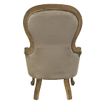 Кресло с мягкой обивкой из коричневого велюра на 4-х деревянных ножках Evelyn Classical Armchair варинант исполнения - 2 | Loft Concept в Грозном