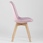 Стул с мягким велюровым сиденьем Arvika Pink варинант исполнения - 2 | Loft Concept в Грозном